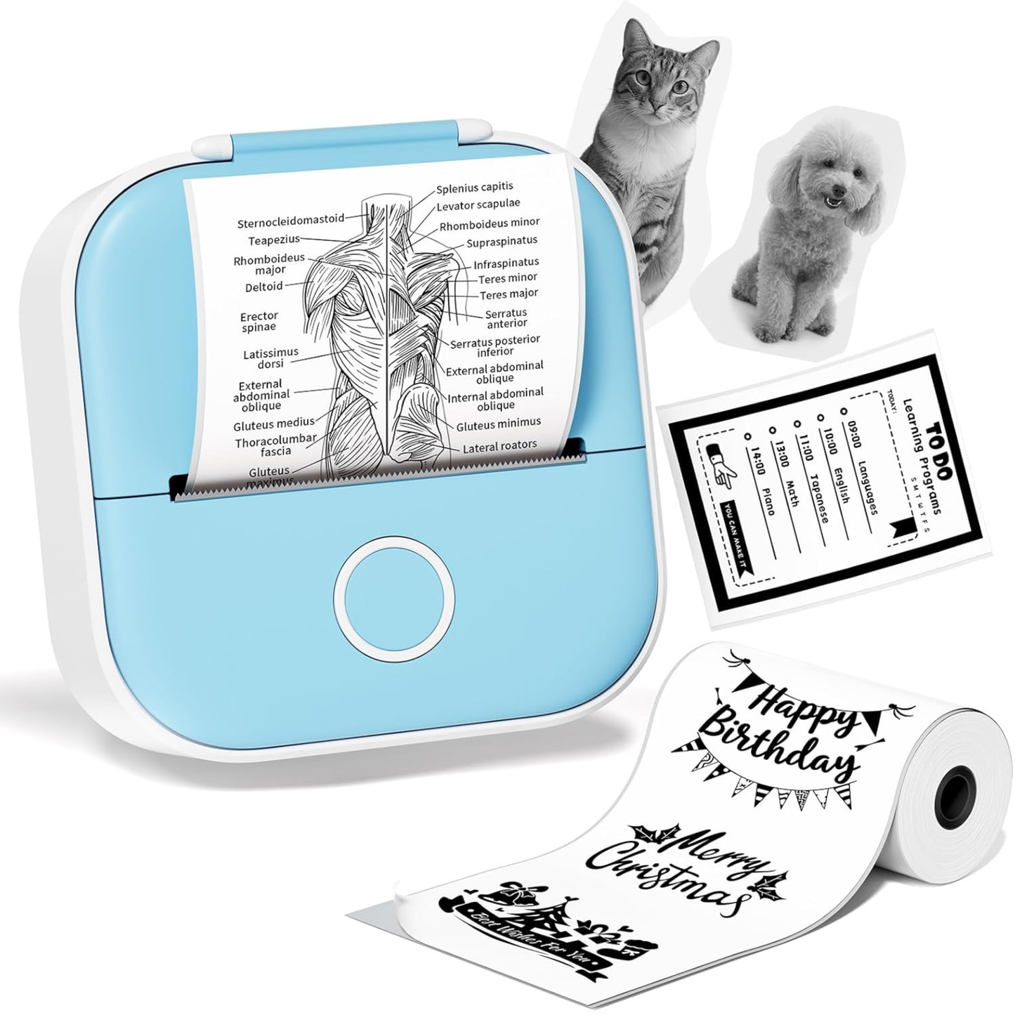 Mini Pocket Printer + 1 Paper Roll