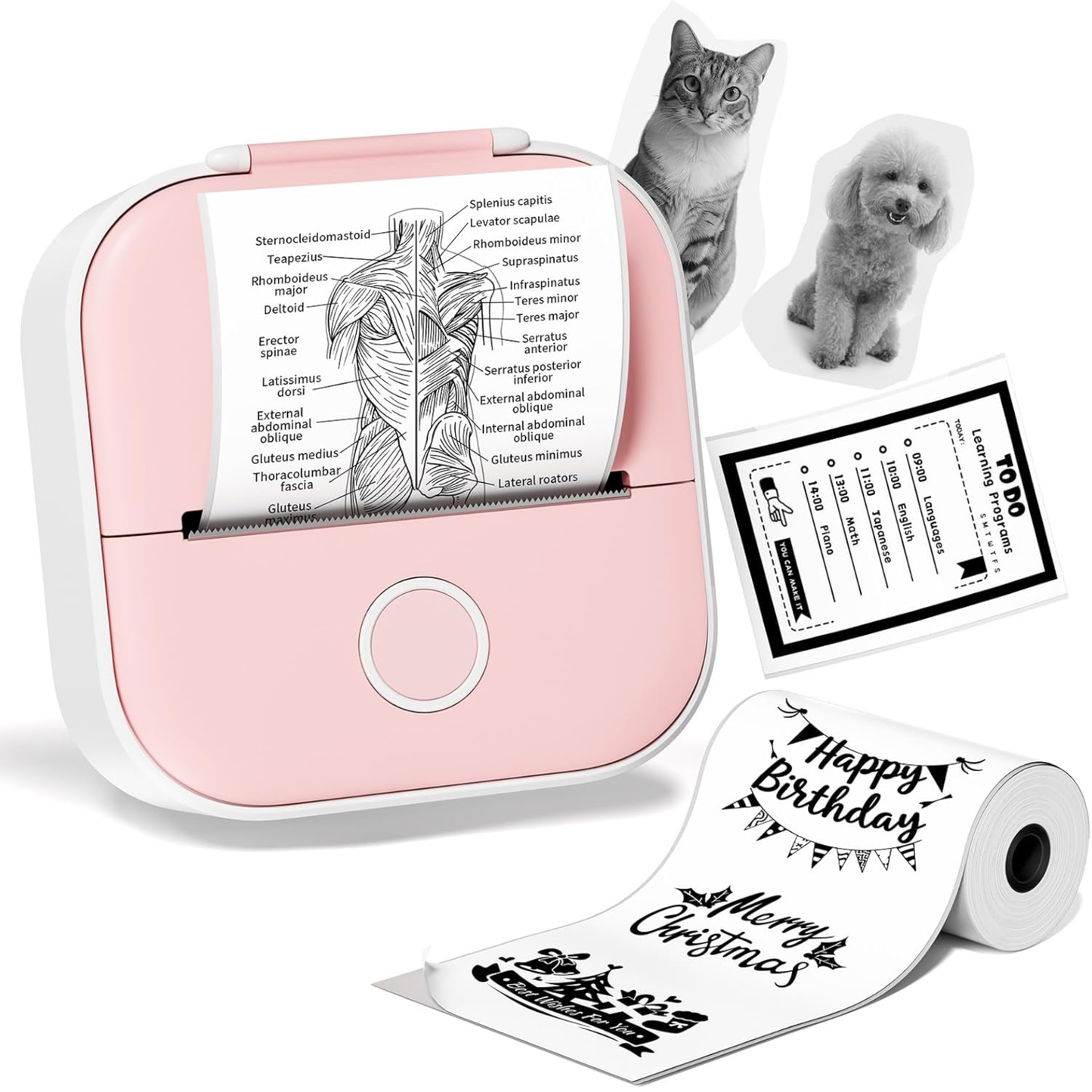 Mini Pocket Printer + 1 Paper Roll